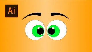 How to create Funny Cartoon Eyes in Adobe illustrator - Tutorial