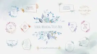 Floral Wedding Titles MOGRT Pack for Premiere Pro