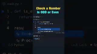 Check a Number is Odd or Even  #python #softlinks #programming #softwaredevelopment