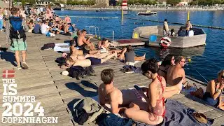 This is summer 2024 in Copenhagen, Denmark | Beach walk [4K] HDR