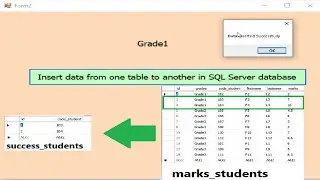 VB.net tutorial: Insert data from one table to another in SQL Server database depend on conditions