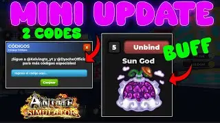 MINI UPDATE +2  CODIGOS EN ANIME FIGHTING SIMULATOR CODES ROBLOX