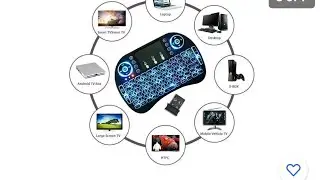LED Backlit 2.4Ghz Mini Wireless Keyboard Touchpad For Android TV Box PC Laptop