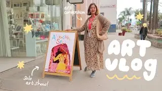 my first solo gallery show + meeting you guys! ♡ art vlog