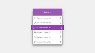 List item with awesome hover effect - pure html css