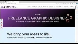 Animated Portfolio in HTML CSS and JavaScript with Source Code Demo