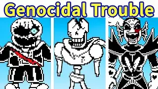 Friday Night Funkin: Genocidal Trouble (Undertale Characters Sing Triple Trouble) [FNF Mod/HARD]