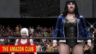 Giantess wrestler 7ft 7in Dawn Mckay vs small female jobber Crystal T from America