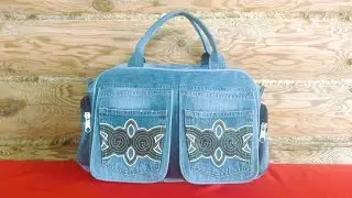 DIY Bag Jeans Fantasy Сумка из джинсов своими руками полный МК и выкройка Джинсовая Фантазия