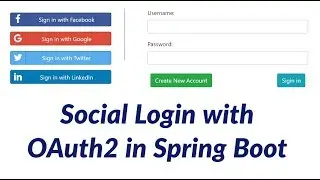 Social Login with OAuth2 in Spring Boot | Facebook | Twitter | Google | LinkedIn