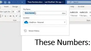 208 Renaming a Document in Word