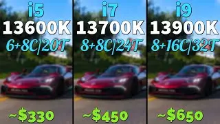 Core i5 13600K vs Core i7 13700K vs Core i9 13900K - Test in 8 Games