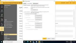 how to configure local administrator account for symantec protection manager