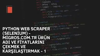 Python Web Scraper (Selenium) - Migros.com.tr Ürün Adı ve Fiyatlarını Çekmek ve Karşılaştırmak - 1