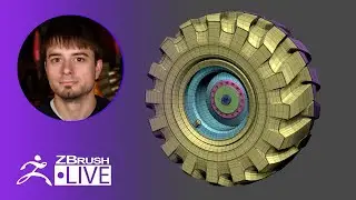 ZBrush 2020 - Modeling Basics: Tire with ZModeler - Pixologic Joseph Drust - ZClassroom LIVE