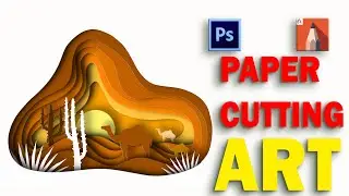 Paper Layer Art - 3D illusion - Paper cutting vector illustration By Pallab Biswas