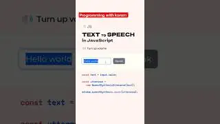 Text to speech Using JavaScript #shot #shorts #javascript #speech