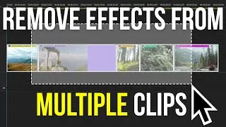 How To Remove Effects From Multiple Clips in Premiere Pro