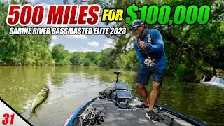 500 Miles Hail Mary Run for $100,000! - Sabine River Bassmaster Elite 2023 (Tournament) - UFB S3 E31