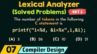 Lexical Analyzer (Solved Problems) - Set 1