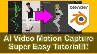 AI Video Motion Capture for Blender 4.1 | ThreeDPoseTracker | BVH to Blender | Easy Tutorial