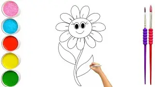 How to draw a flower easy and simple | Flower easy drawing | Draw a flower