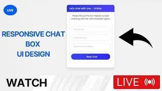 Responsive Chat Box UI Design Html, CSS&JS