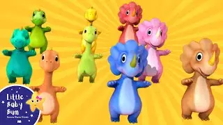 Ten Little Dinosaurs | Nursery Rhymes for Babies by LittleBabyBum - ABCs and 123s