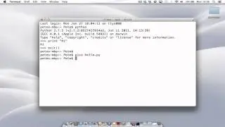 Python 2 Using Mac Terminal
