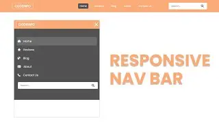 How to Create Responsive Navigation Bar using HTML and CSS | Build a Responsive CSS Navbar