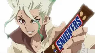 Snickers X Dr. Stone Commercial Ad