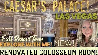 Caesar’s Palace Las Vegas Full Resort tour! Renovated remodeled colosseum tower pool 2024