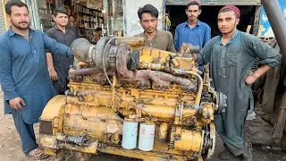 Construction Machinery Engine Rebuild || Diesel Engine Overhaul Assembly Complete Process