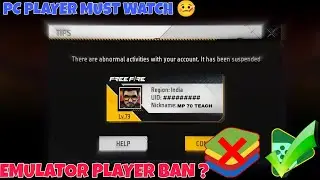 Is Emulator Players Are Permanently Account Suspend | Free Fire Pc Player Ban News 