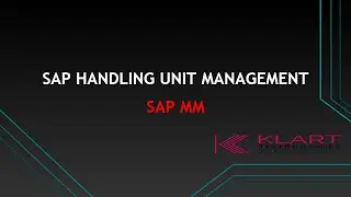 SAP MM Tutorials - 18 | Handling Unit Management (step by step)