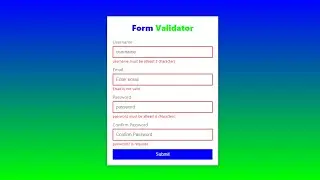 🔴Complete Form Validation with Javascript in 1 Hour [ Registration Form Validation using Javascript]