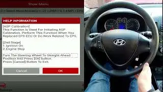 C1261 How To Calibration Steering Angle Sensor Hyundai i30 Elantra Neos | ASP SAS  EPS | Launch X431