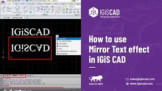 How to use Mirror Text effect in IGiS CAD