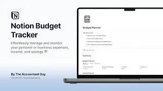 Notion Budget Tracker | Personal Finance Tracker in Notion