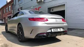 Открытие заслонок на Мерседес 63 AMG