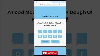 Learn How to Build Guess The Word Game Using HTML CSS JAVASCRIPT #games
