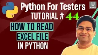 Python for Testers #44 - How to Read Excel File in Python | openpyxl