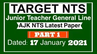 Ajk Nts 17 January 2021 junior teacher General line past paper