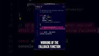 😍😍 Cool working of the Fallback function in JavaScript ES6 #shorts #javascript #programming #coding