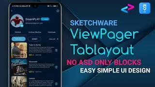 ViewPager in sketchware | TabLayout in Sketchware No Add source directly only Blocks #requested