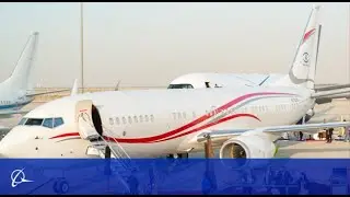 Boeing Business Jets in Dubai for MEBAA 2022.