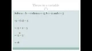 Subtraction of Negative Numbers (Simplifying Math)