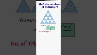 find the numbers of triangle in given figure #mathsshorts