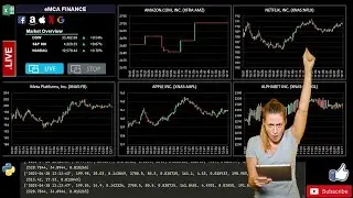 [Python & Excel] #5: How to visualize Real-time Data for multiple candlestick plots (FANNG examples)