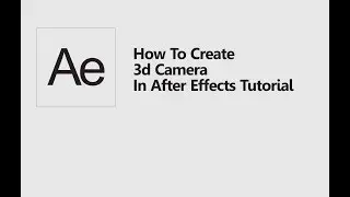 How to use the Camera Tool - After Effects Tutorial